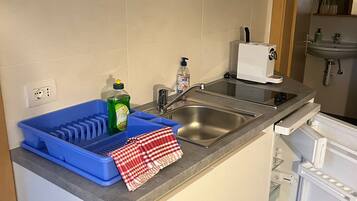 Kühlschrank, Mikrowelle, Herdplatte, Geschirrspüler