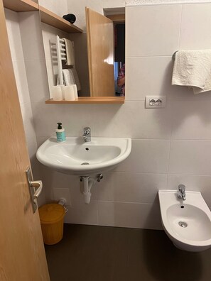 Shower, hair dryer, towels - Apartment 'Sonne Nr. 15' with Mountain View, Garden & Wi-Fi (VALLE AURINA)