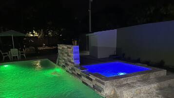 Outdoor pool, a heated pool