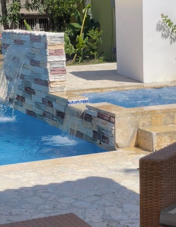 Outdoor pool, a heated pool