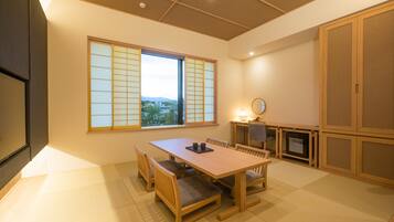 Japanese Western Room with Half open-air bath, Non Smoking | Premium bedding, down comforters, in-room safe, desk