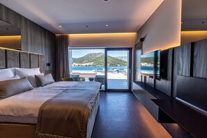 Deluxe Room, 2 Bedrooms, Terrace, Sea View | Premium bedding, down comforters, minibar, in-room safe - Marinus Beach Hotel (Marina)