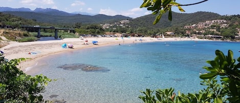 Beach nearby, sun-loungers