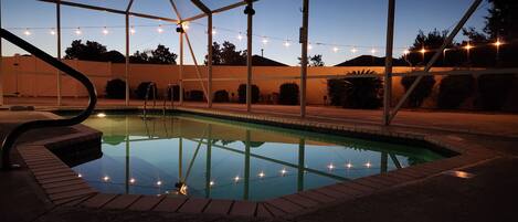 Outdoor pool, a heated pool