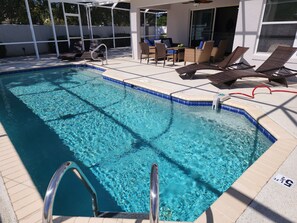 Outdoor pool, a heated pool
