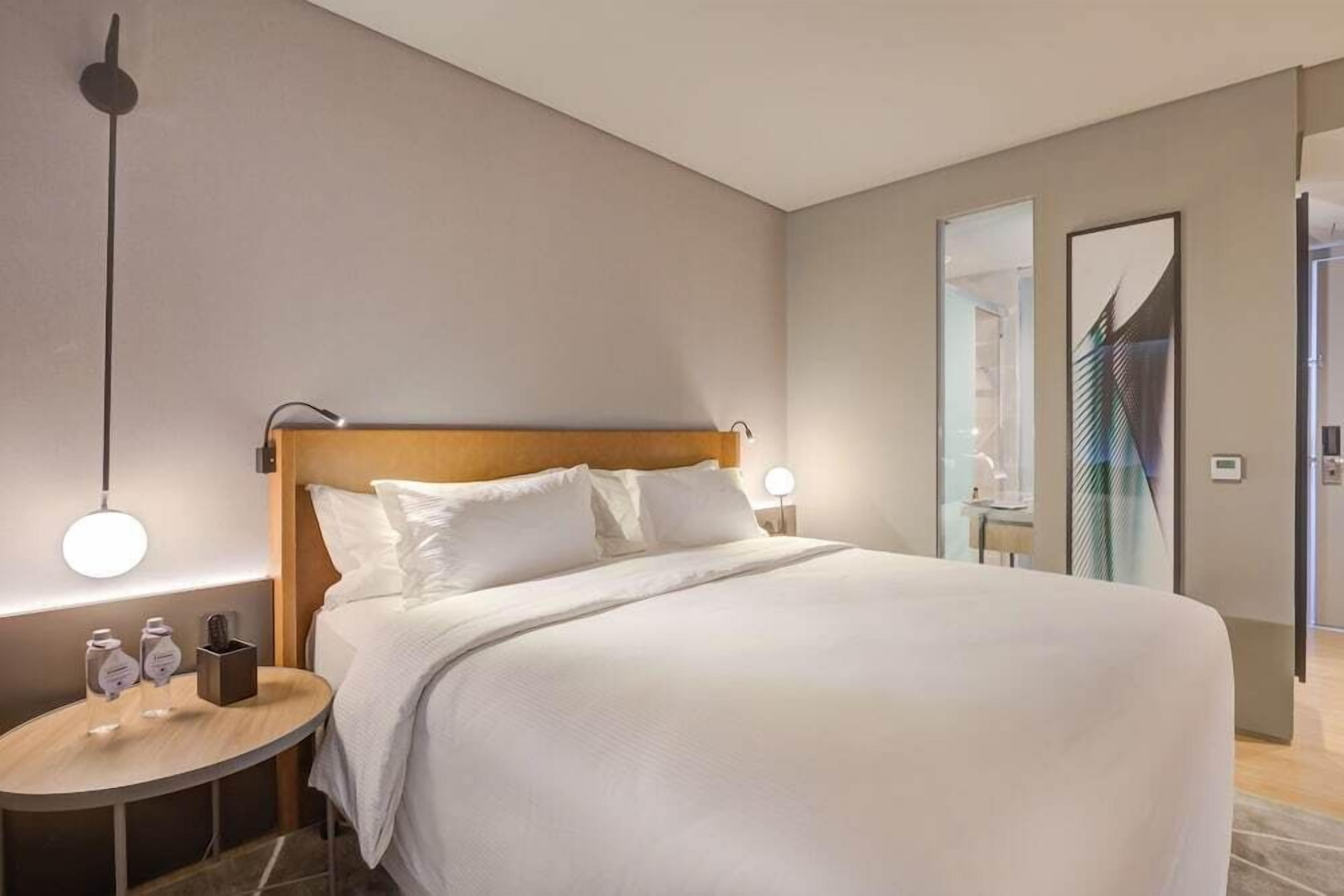 Biancheria da letto di alta qualità, minibar