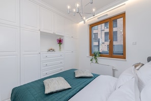 Apartamento executivo | 2 quartos, cofres nos quartos, cortinas blackout, quartos à prova de som