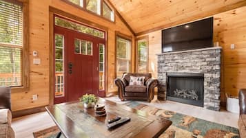 Smart TV, fireplace, video games, offices