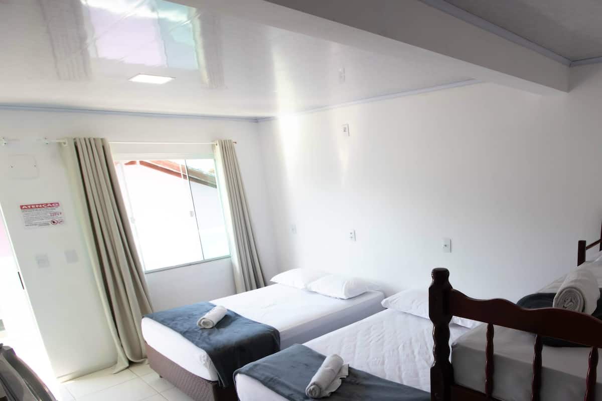 Desk, laptop workspace, free WiFi, bed sheets