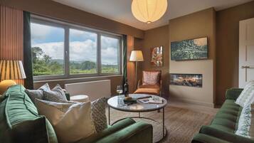 TV, fireplace, offices