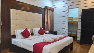 Egyptian cotton sheets, premium bedding, memory-foam beds, desk