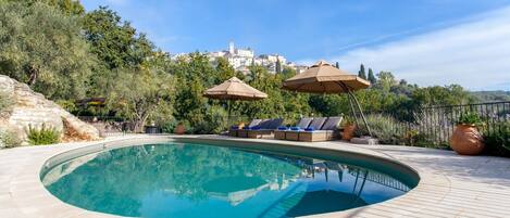 A heated pool