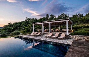 A heated pool