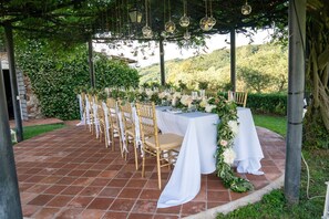 Aussenbereich für Bankette