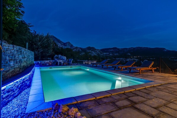 A heated pool