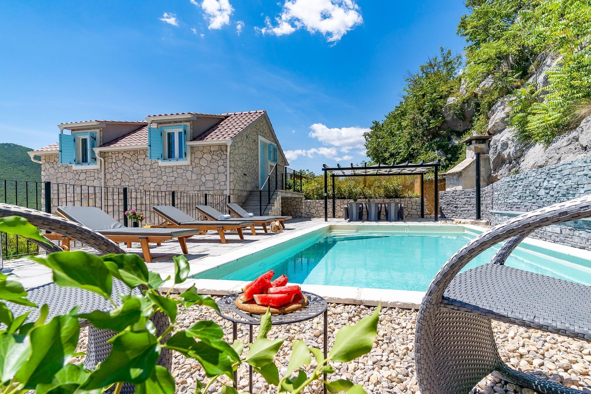 A heated pool
