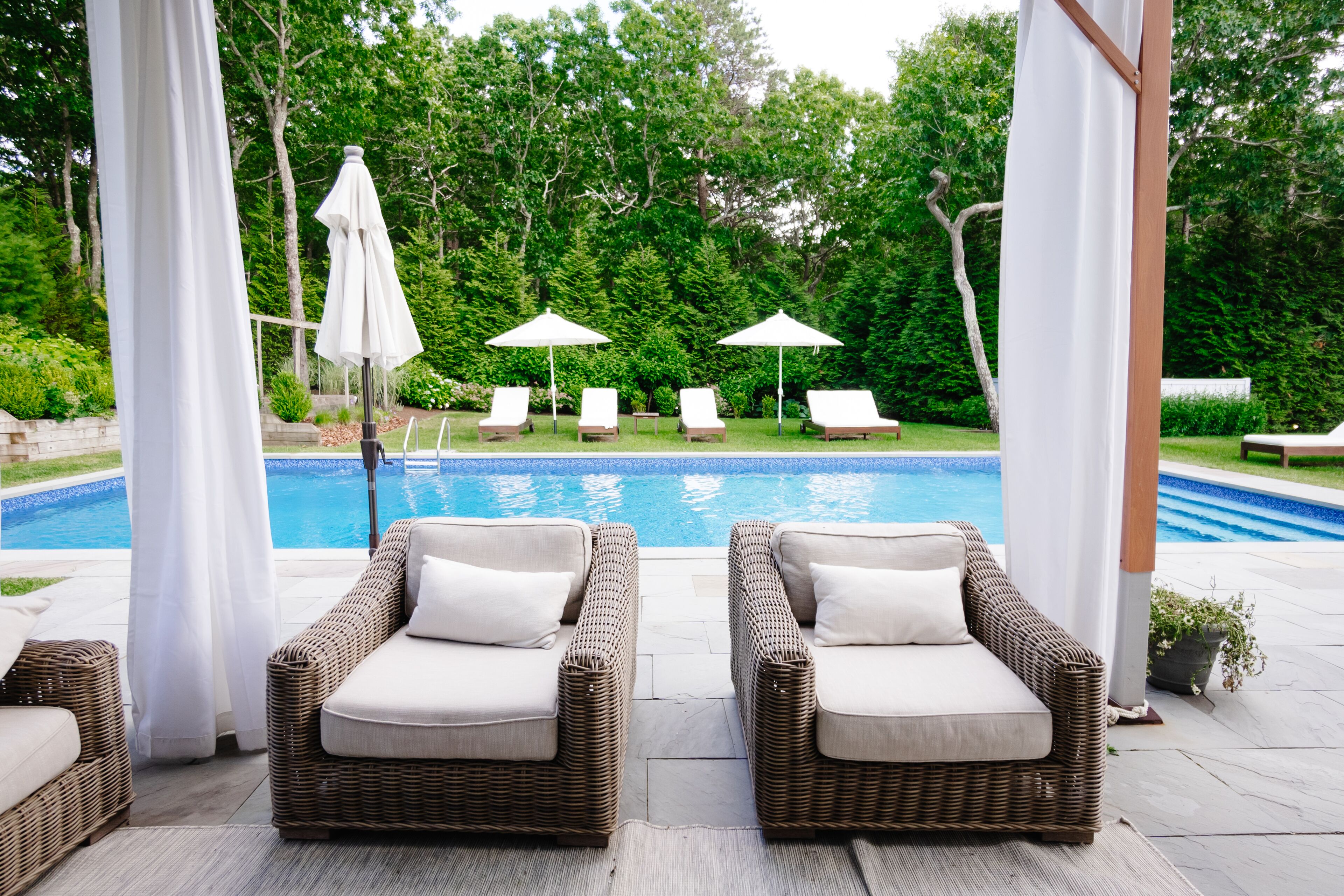 Piscine extérieure, piscine chauffée