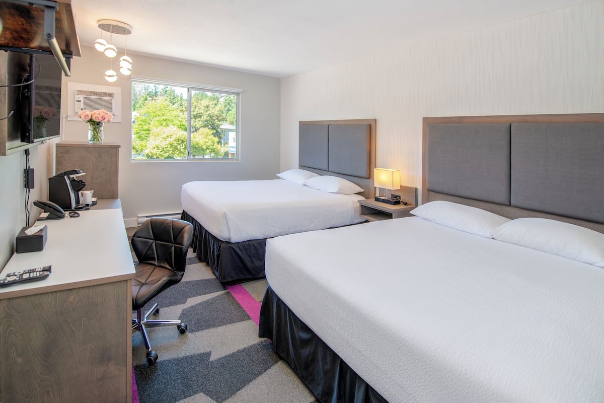 Deluxe Room, 2 Queen Beds | Egyptian cotton sheets, premium bedding, pillowtop beds, desk