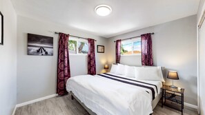 2 bedrooms, iron/ironing board, travel crib, WiFi