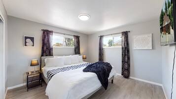 2 bedrooms, iron/ironing board, travel crib, WiFi
