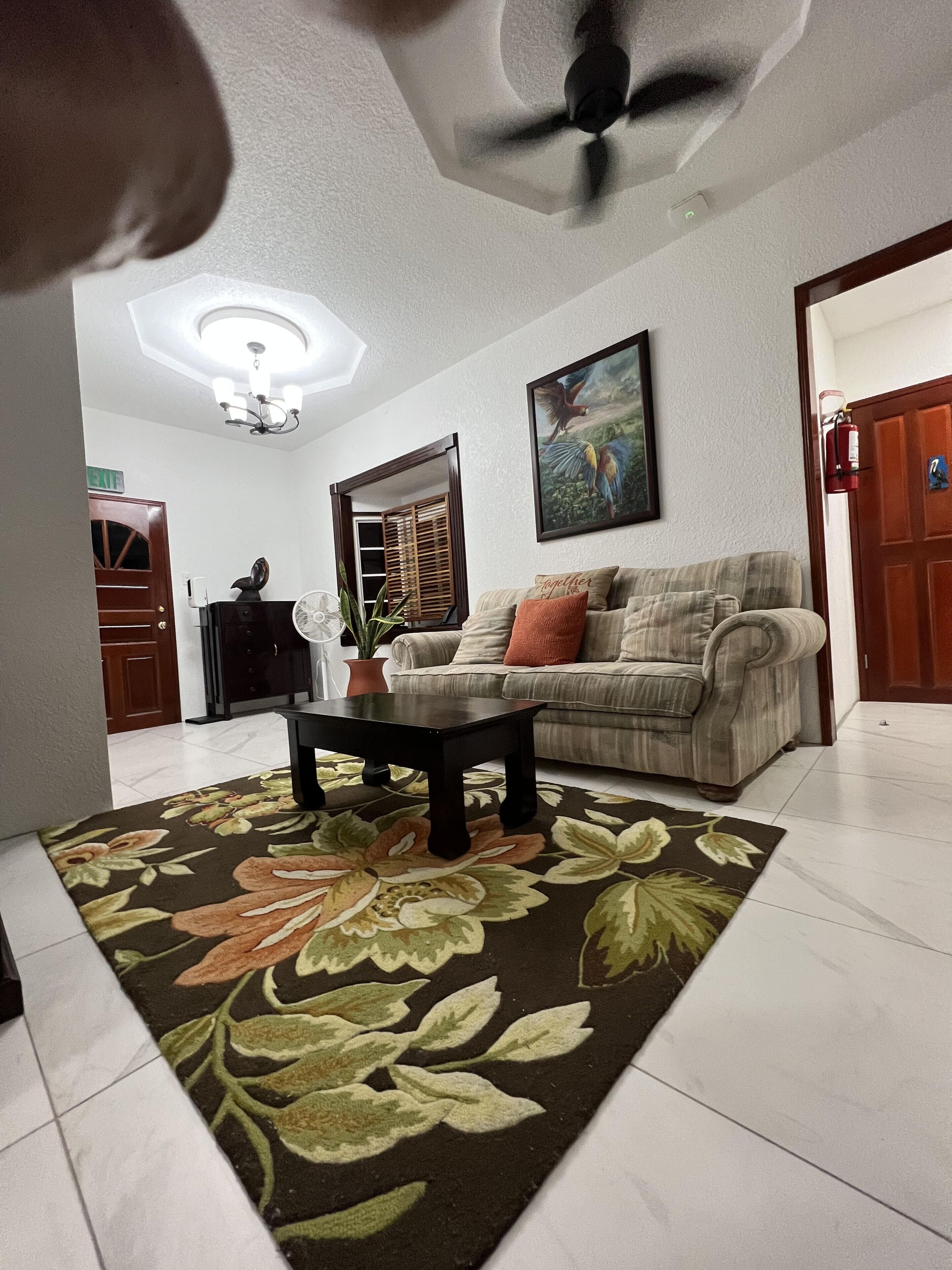 Deluxe kamer | Woonruimte | Een 43-inch smart-tv met kabelzenders en televisie