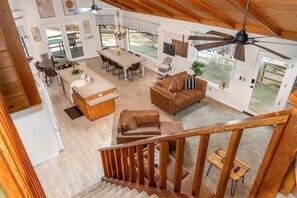 TV, fireplace, table tennis