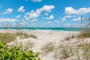 Beach nearby, sun-loungers