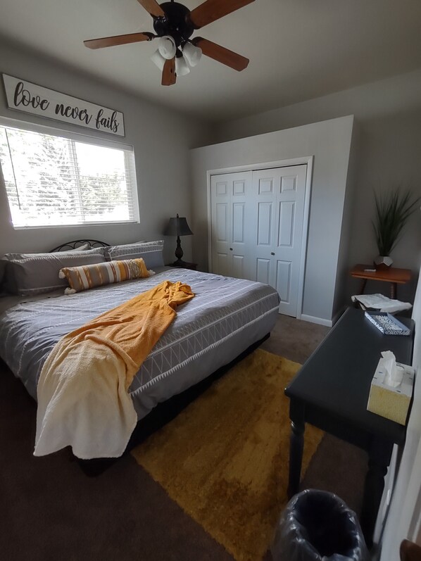 1 bedroom, iron/ironing board, travel crib, free WiFi