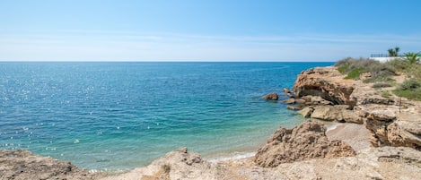 En la playa
