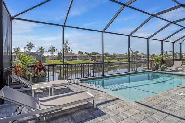 A heated pool