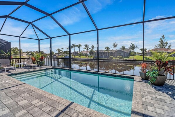 A heated pool