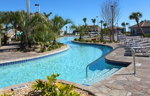 Outdoor pool - Unforgettable Holiday Escape: Luxurious 8BR Haven, Pv Pool, Movie Room,Themed bd (Davenport)