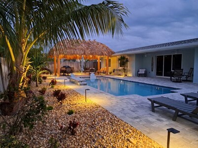 Home by the Beach with Heated Pool