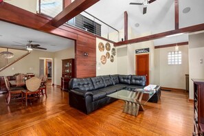 TV, caminetto, tavolo da ping pong, impianto stereo