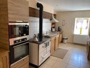 Fridge, microwave, dishwasher