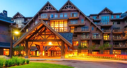 Ski in Ski out 5 bedrooms_ Bedroom Spruce Peak Lodge Luxury Mountain Cabin with slope-side views.