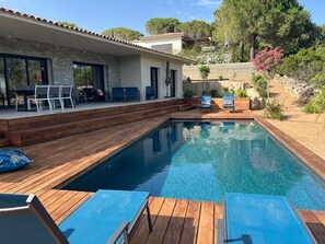 Outdoor pool, a heated pool