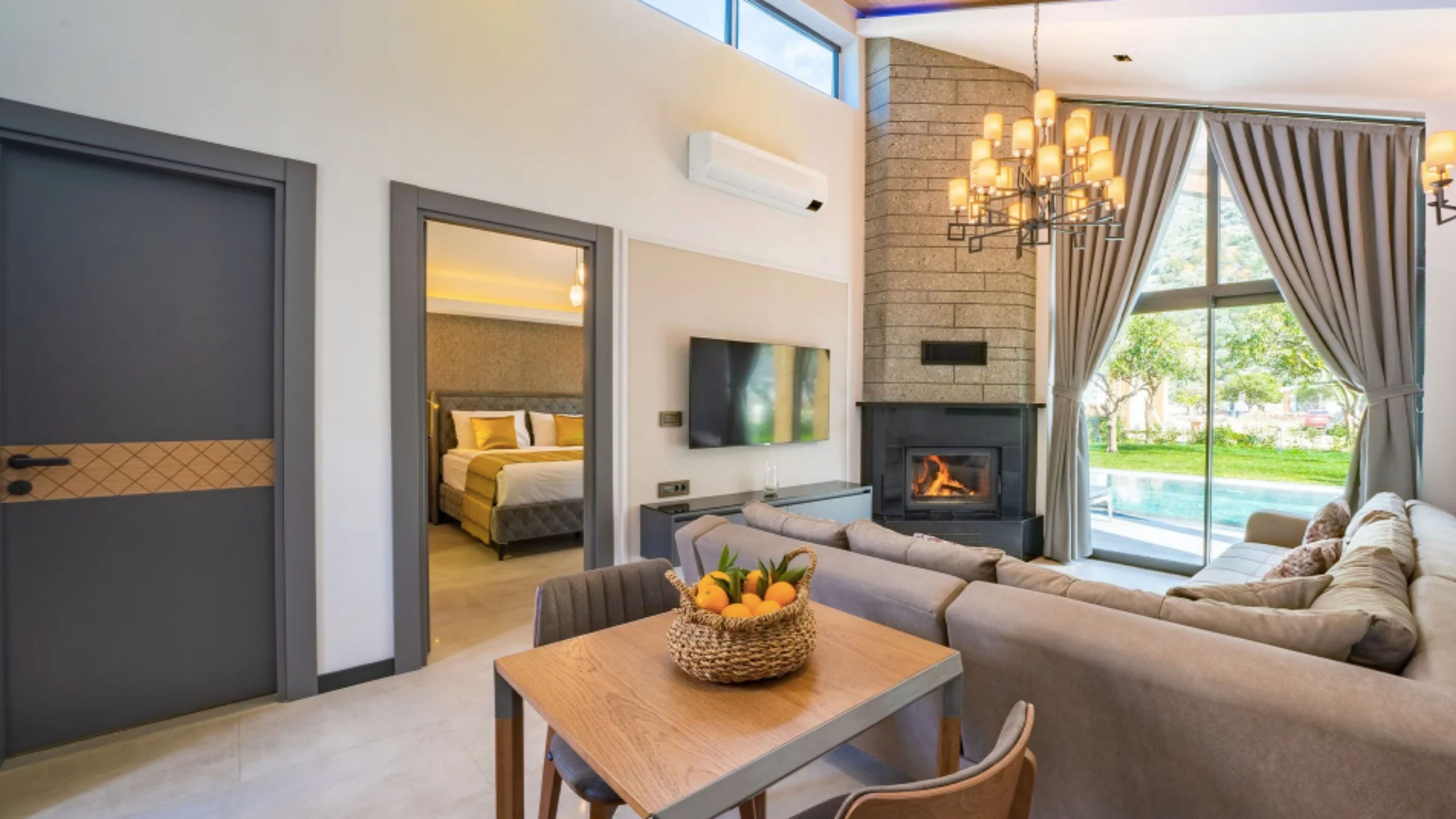 Superior villa, 1 slaapkamer, uitzicht op tuin | Lakens van Egyptisch katoen, luxe beddengoed, een minibar