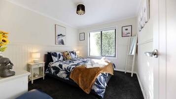 2 bedrooms, desk, iron/ironing board, travel cot