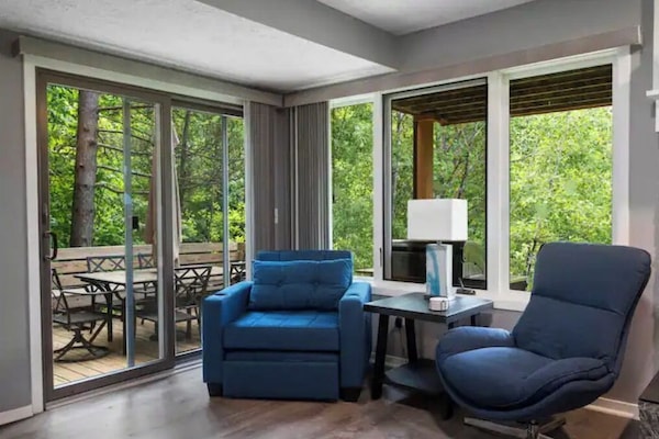 Smart TV, caminetto, lettore DVD, tavolo da calcetto