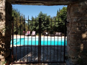 Outdoor pool - A family gîte on a large estate with swimming pool (Monteux)