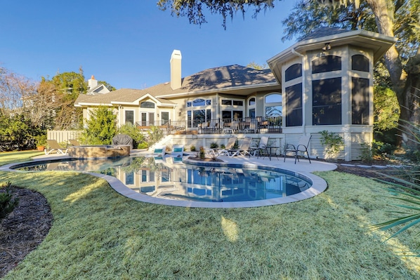 A heated pool