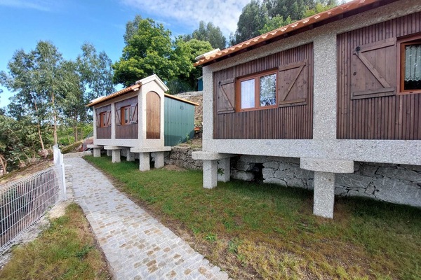 Vista dos espigueiros