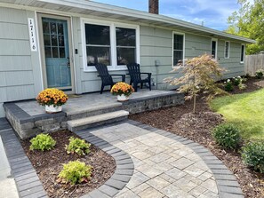 Terrace/patio - Lakefront Home: Hot Tub & Private Beach (Spring Lake)