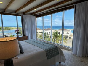 Appart'hôtel Luxe, 1 très grand lit et 1 canapé-lit, vue océan | Coin séjour