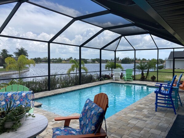 Outdoor pool, a heated pool
