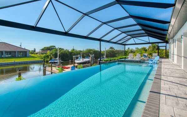 A heated pool