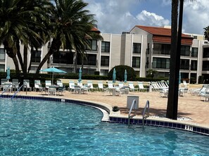 Outdoor pool, a heated pool - Amazing Gulf of Mexico views at 2 Bed 2 Bath Clearwater Beach Condo (Clearwater Beach)