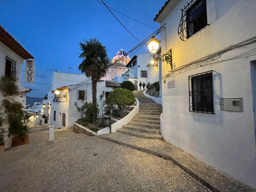 Village house with patio