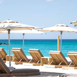 Beach nearby, white sand, free beach shuttle, sun loungers